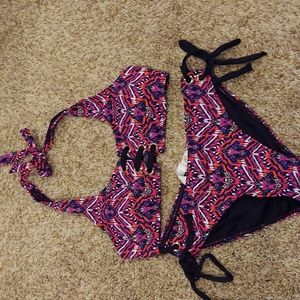 Tart Collections lace up detail bikini